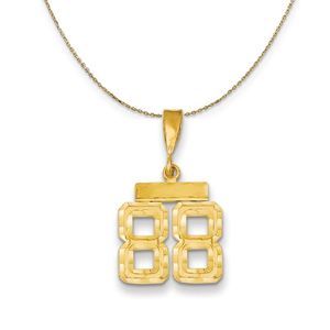 14k Yellow Gold, Varsity, Sm D/C Necklace Number 88 - 22 Inch